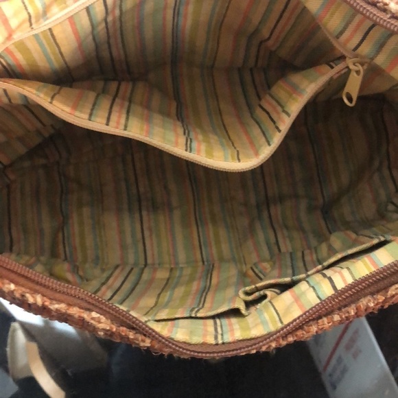 Vintage fossil woven brown leather purse - Picture 8 of 11